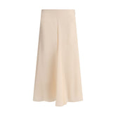 Falda midi de seda Fendi